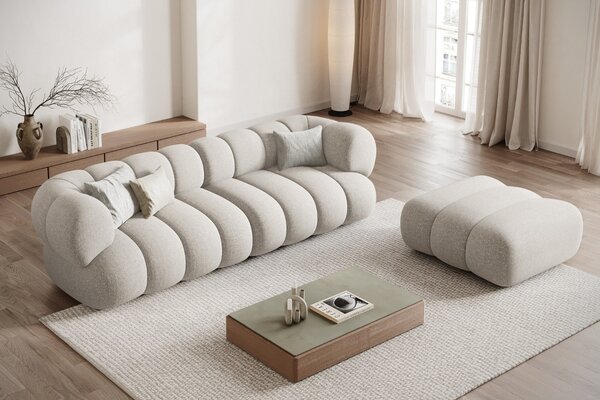 -25 % Dny MOMENTI– Cosmopolitan Design Světle béžová podnožka Koge 95 x 95 cm