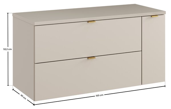 Comad Set koupelnového nábytku Dalia Cashmere 100 kašmírová matná (3 kusy nábytku)