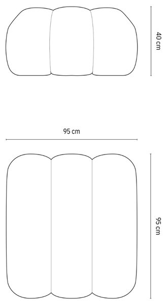 -25 % Dny MOMENTI– Cosmopolitan Design Terakotově oranžová podnožka Koge 95 x 95 cm