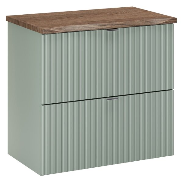 Comad Koupelnová skříňka pod deskové umyvadlo Line Reed Green 60 rákosově zelená/dub casella