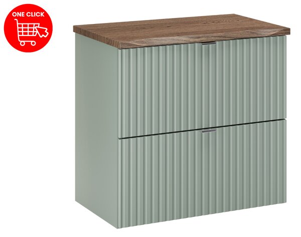 Comad Koupelnová skříňka pod deskové umyvadlo Line Reed Green 60 rákosově zelená/dub casella