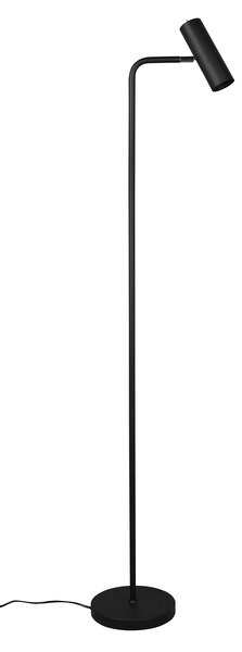 Trio Leuchten 412400132 MARLEY black - Čtecí černá stojací lampa 1 x GU10, 151cm (Černá stojací čtecí lampa s vypínačem na stínidle)