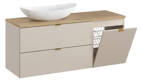 Comad Set koupelnového nábytku Dalia Cashmere 120 kašmír mat/dub cremona (4 kusy nábytku)