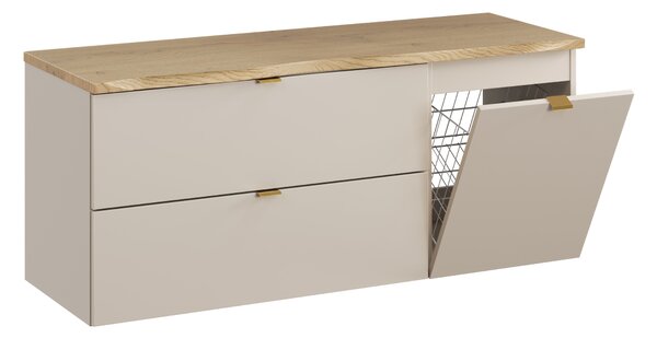 Comad Set koupelnového nábytku Dalia Cashmere 120 kašmír mat/dub cremona (3 kusy nábytku)