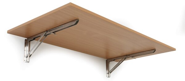 Sklápěcí stůl na zeď, 120x60 cm, nosnost 30 kg, buk
