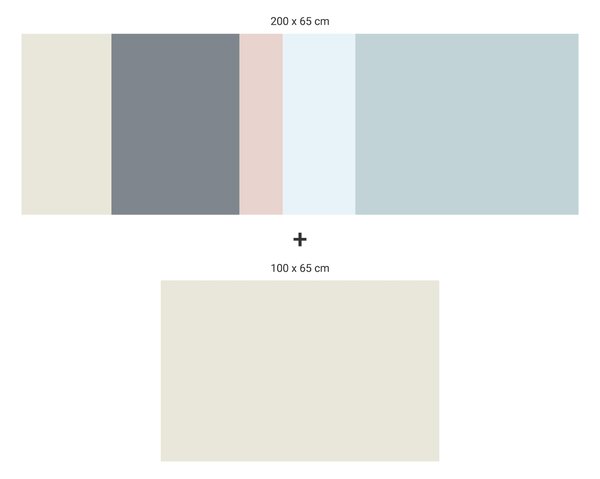 FUGU Ochrana za postel - barevná paleta FBK-02 Varianta ochrany zdi: Delší strana postele 200x65 cm
