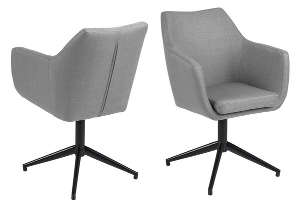 ACTONA Židle s opěrkou Nora šedá 83.5 × 58 × 57 cm