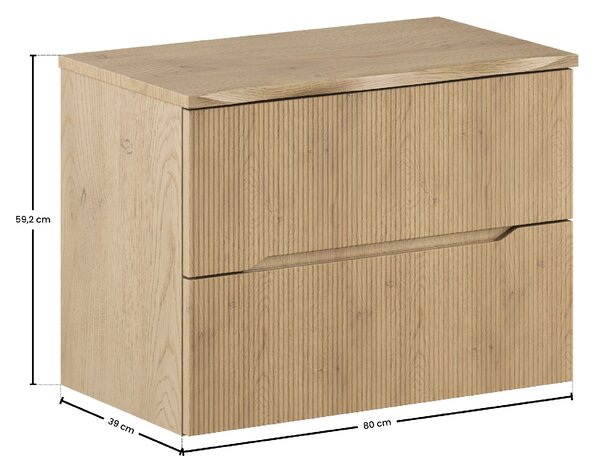 Comad Koupelnová skříňka pod deskové umyvadlo Nordic Cremona 80 dub cremona