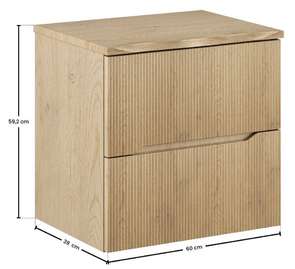 Comad Koupelnová skříňka pod deskové umyvadlo Nordic Cremona 60 cremona dub