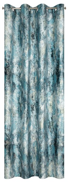 ZATEMŇOVACÍ ZÁVĚS NA KROUŽCÍCH MALIA 140X250 CM TYRKYSOVÁ