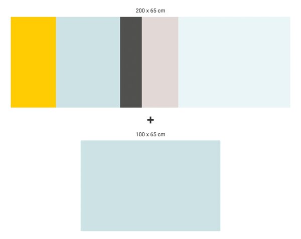 FUGU Ochrana zdi za postel- barevná paleta FBK-08 Varianta ochrany zdi: Delší strana postele 200x65 cm