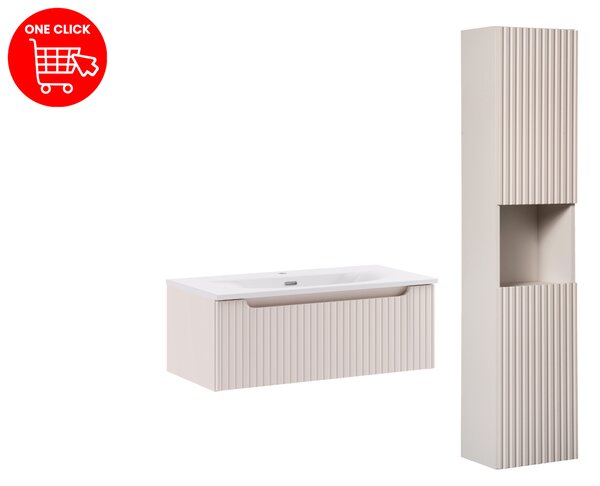 Comad Set koupelnového nábytku Nova Cashmere 80 kašmír mat (3 kusy nábytku)