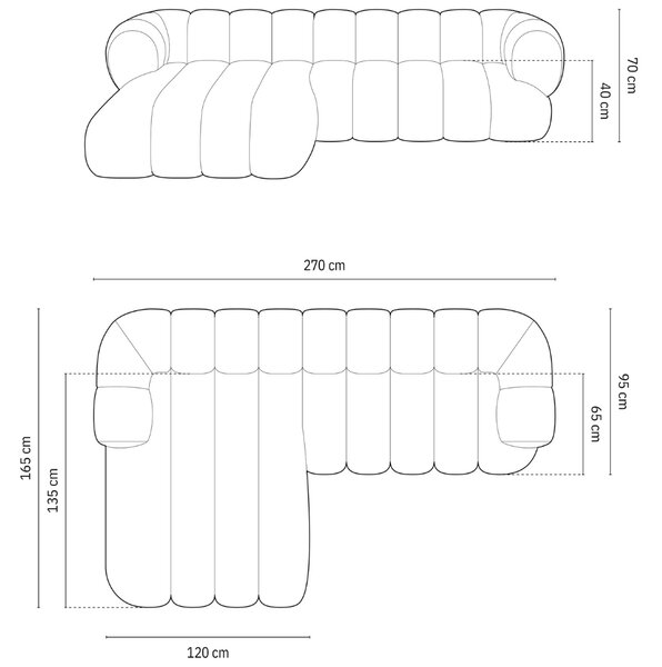 -25 % Dny MOMENTI– Cosmopolitan Design Zelená rohová pohovka Koge 270 cm, levá