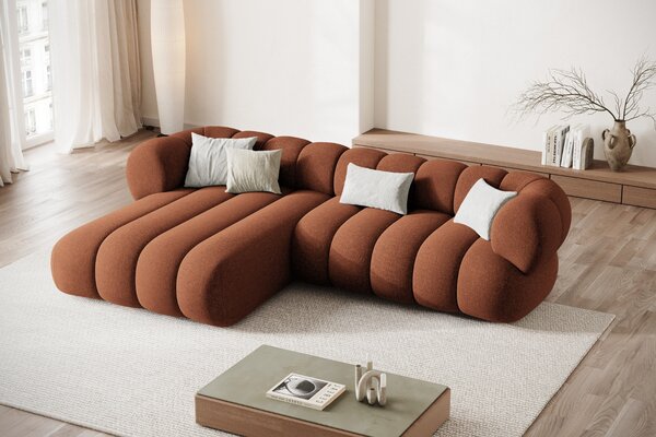 -25 % Dny MOMENTI– Cosmopolitan Design Terakotově oranžová rohová pohovka Koge 270 cm, levá