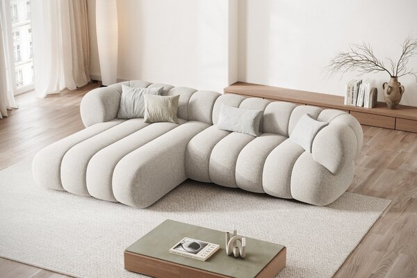 -25 % Dny MOMENTI– Cosmopolitan Design Světle béžová rohová pohovka Koge 270 cm, levá