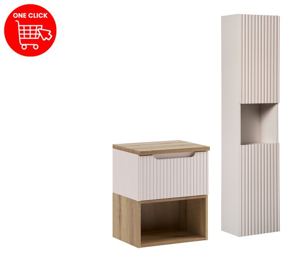Comad Set koupelnového nábytku Nova Cashmere 50 kašmír mat 1 (4 kusy nábytku)