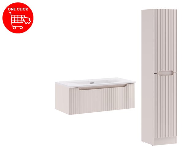 Comad Set koupelnového nábytku Nova Cashmere 80 kašmír mat (3 kusy nábytku)