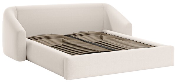 -25 % Dny MOMENTI– Cosmopolitan Design Světle béžová dvoulůžková postel Campi 160 x 200 cm s úložným prostorem