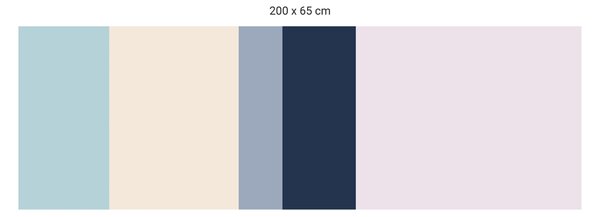 FUGU Ochrana zdi za postel - barevná paleta FBK-10 Varianta ochrany zdi: Delší strana postele 200x65 cm