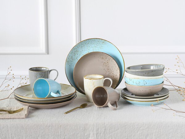 KOMBINOVANÁ SOUPRAVA, 16dílné, kamenina Creatable - Online Only nádobí, Online Only