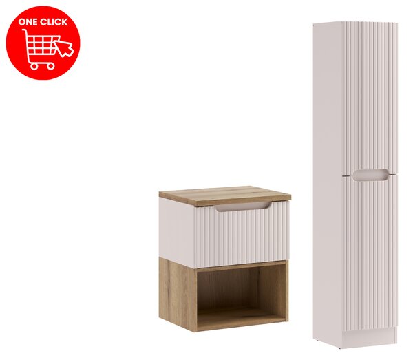 Comad Set koupelnového nábytku Nova Cashmere 50 kašmír mat 2 (4 kusy nábytku)