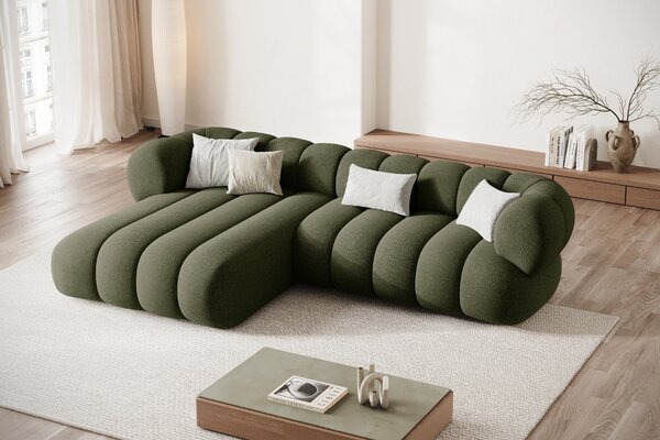 -25 % Dny MOMENTI– Cosmopolitan Design Zelená rohová pohovka Koge 270 cm, levá