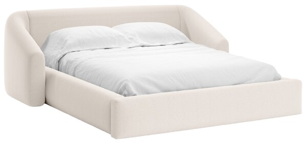 -25 % Dny MOMENTI– Cosmopolitan Design Světle béžová dvoulůžková postel Campi 160 x 200 cm s úložným prostorem