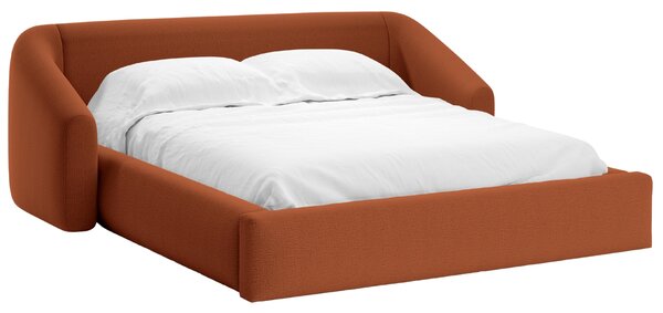 -25 % Dny MOMENTI– Cosmopolitan Design Terakotově oranžová dvoulůžková postel Campi 160 x 200 cm s úložným prostorem