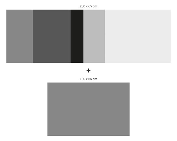 FUGU Ochrana zdi za postel- barevná paleta FBK-09 Varianta ochrany zdi: Delší strana postele 200x65 cm