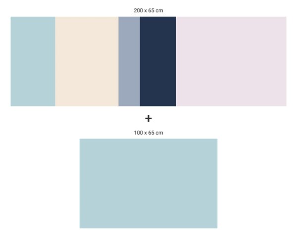 FUGU Ochrana zdi za postel - barevná paleta FBK-10 Varianta ochrany zdi: Delší strana postele 200x65 cm