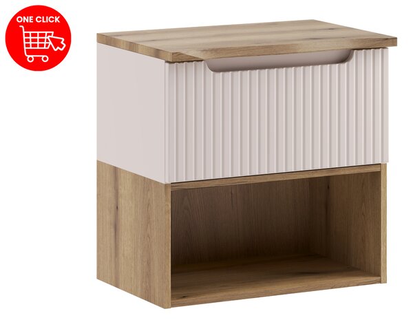 Comad Koupelnová skříňka pod deskové umyvadlo Nova Cashmere 60 kašmír mat/dub coast evoke