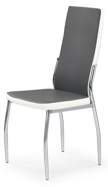 Jídelní židle SCK-210 šedá/bílá/chrom