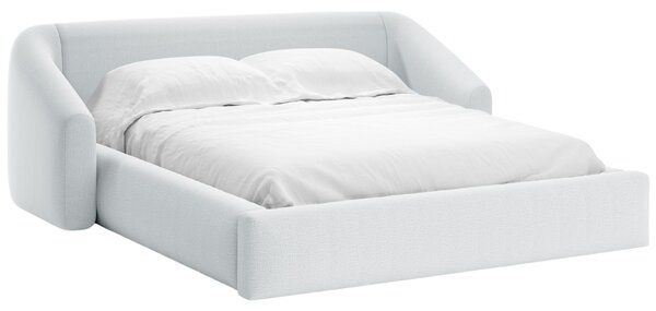 -25 % Dny MOMENTI– Cosmopolitan Design Světle šedá dvoulůžková postel Campi 160 x 200 cm s úložným prostorem
