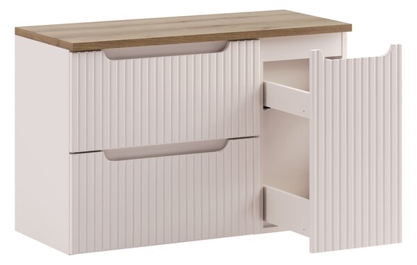 Comad Set koupelnového nábytku Nova Cashmere 90 kašmír mat/dub (3 kusy nábytku)