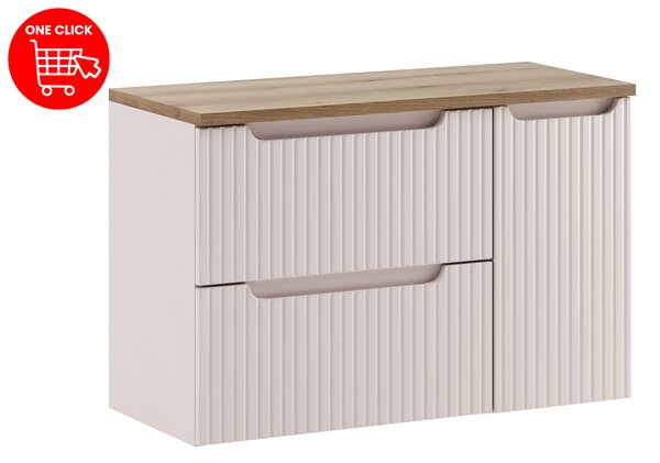 Comad Set koupelnového nábytku Nova Cashmere 90 kašmír mat/dub (3 kusy nábytku)