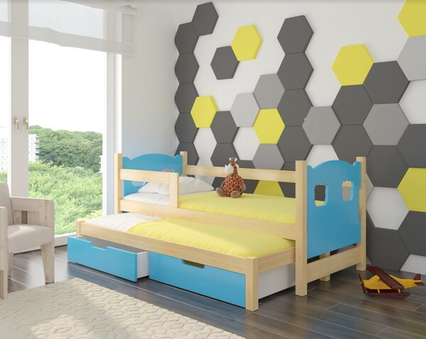 ArtAdr Dětská postel CAMPOS Barva: Borovice / modrá