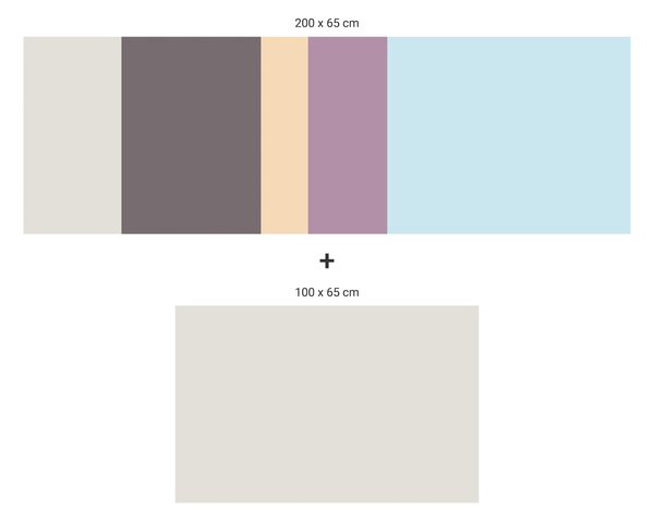 FUGU Ochrana stěny za postel- barevná paleta FBK-13 Varianta ochrany zdi: Delší strana postele 200x65 cm