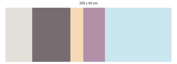 FUGU Ochrana stěny za postel- barevná paleta FBK-13 Varianta ochrany zdi: Delší strana postele 200x65 cm