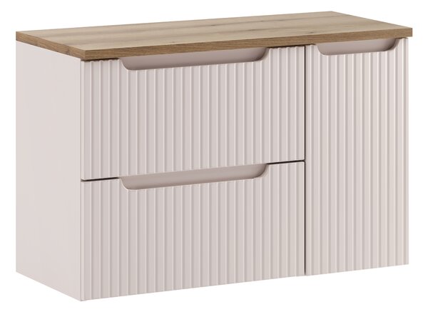 Comad Set koupelnového nábytku Nova Cashmere 90 kašmír mat/dub (3 kusy nábytku)