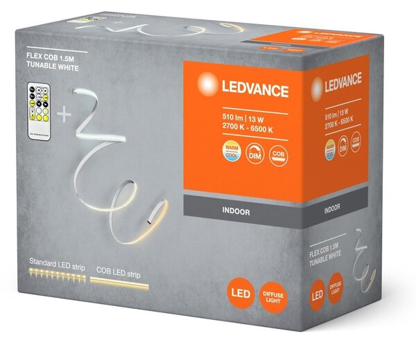 Stmívatelný LED COB pásek + ovladač FLEX 1.5m, laditelná bílá
