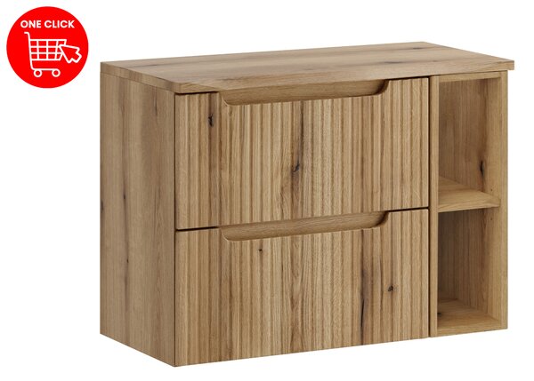 Comad Set koupelnového nábytku Nova Coast Evoke 80 dub coast evoke (2 šuplíky) (4 kusy nábytku)