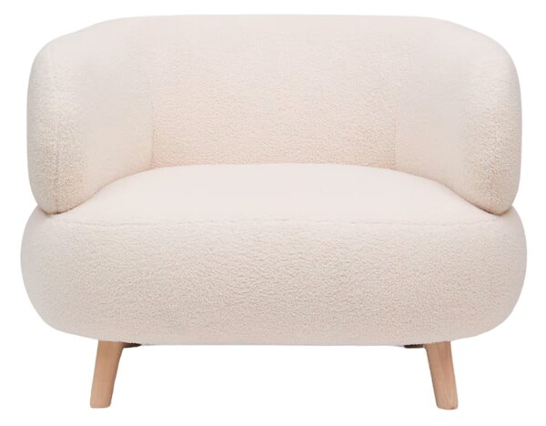 Béžové bouclé křeslo Kave Home Luisa