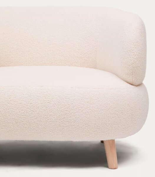 Béžové bouclé křeslo Kave Home Luisa