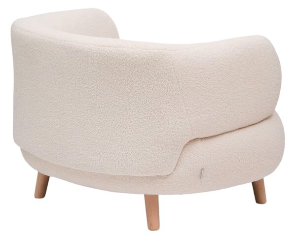 Béžové bouclé křeslo Kave Home Luisa