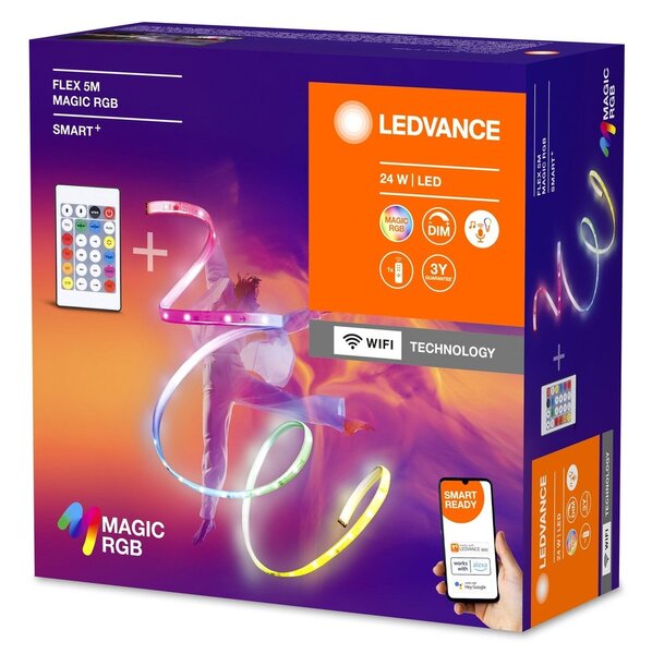 Chytrý WiFi LED stmívatelný RGB pásek s ovládačem FLEX 5m