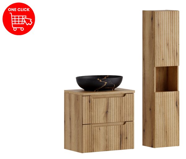Comad Set koupelnového nábytku Nova Coast Evoke 60 dub coast evoke (4 kusy nábytku)