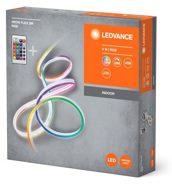 Stmívatelný LED RGB neonový pásek + ovladač FLEX 2m