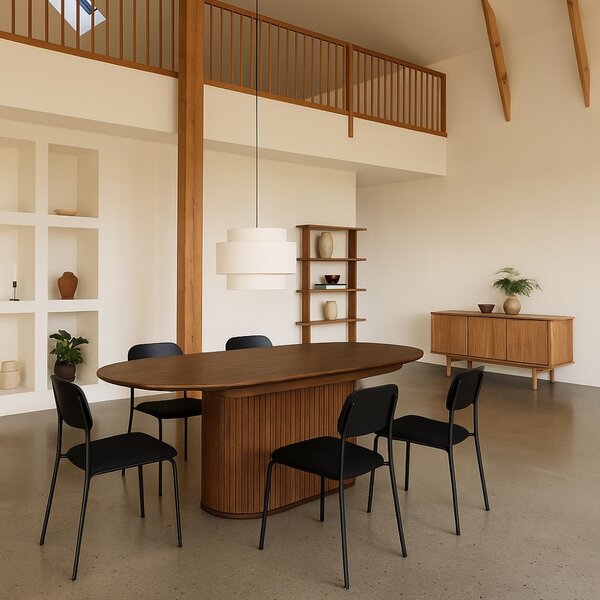 Unique Furniture Tmavý dubový rozkládací jídelní stůl Nola 180/230 x 95 cm