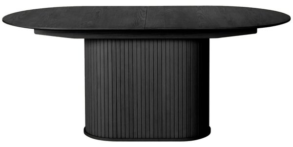 Unique Furniture Černý dubový rozkládací jídelní stůl Nola 180/230 x 95 cm