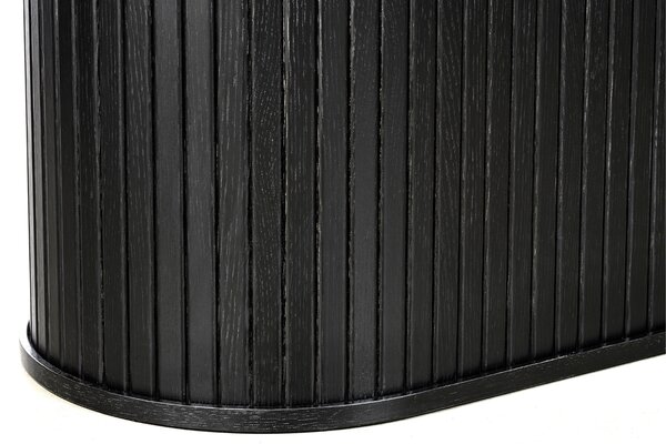 Unique Furniture Černý dubový rozkládací jídelní stůl Nola 180/230 x 95 cm